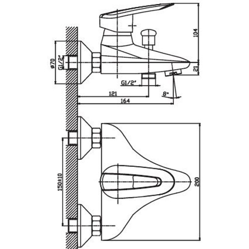 Смеситель для ванны Haiba Disk 009 HB0055 3 Смеситель для ванны Haiba Disk 009 HB0055