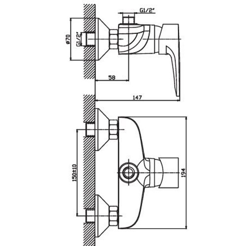 Смеситель для душа Haiba Opus 003 HB0328 3 Смеситель для душа Haiba Opus 003 HB0328