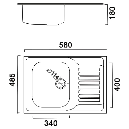 Мойка для кухни HAIBA D4858 Decor 0,8мм 2 Мойка для кухни HAIBA D4858 Decor 0,8мм