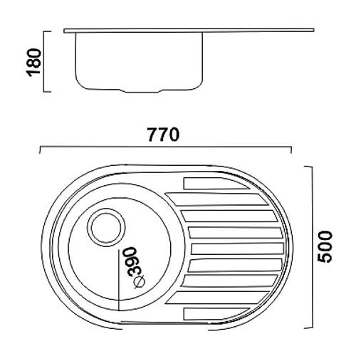 Мойка для кухни HAIBA D5077 Decor 0,8мм 2 Мойка для кухни HAIBA D5077 Decor 0,8мм