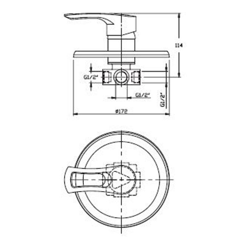 Смеситель для душа HAIBA HANSBERG 003 (INNER) HB0177 (attach1 3713)