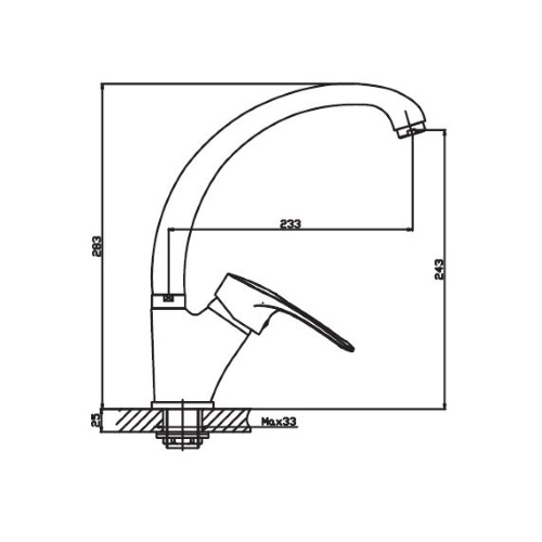 Смеситель для кухни HAIBA HANSBERG 777 ГАЙКА BLACK HB0216 (attach1 3453)