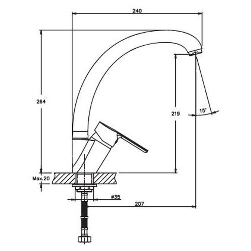 Смеситель для кухни HAIBA MARCO 777 Nut HB0861 (attach1 3078)