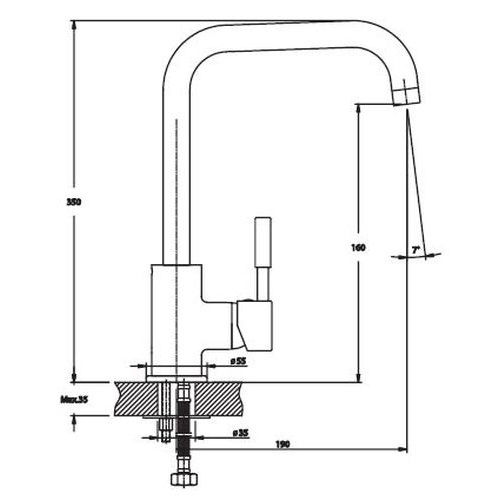 Смеситель для кухни HAIBA HANS 011-G BLACK HB0809 (attach1 2730)