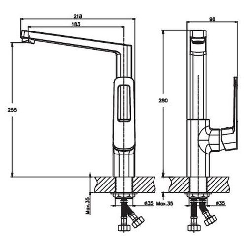 Смеситель для кухни Haiba Enio 018 Nut HB0891 (attach1 3129)