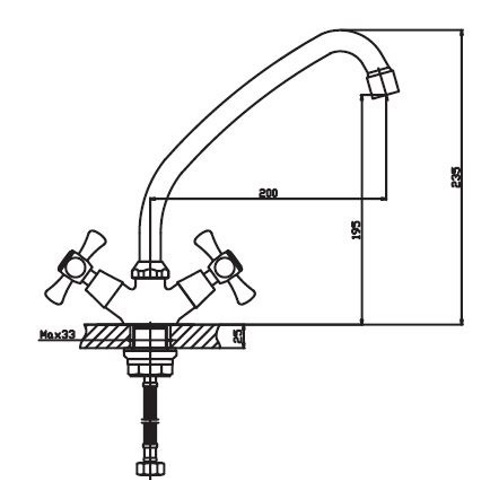 Смеситель для кухни HAIBA SMES 271 ГАЙКА HB0373 (attach1 3329)
