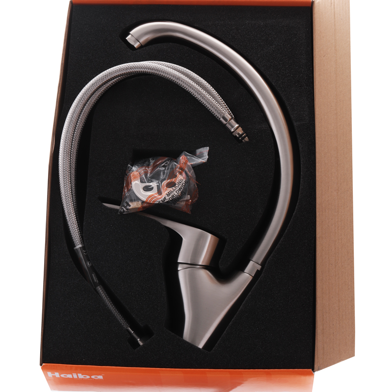 Кухонный смеситель Haiba Hansberg 011 НЕРЖ HB0203 (attach3 1090)