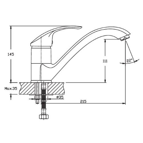 Кухонный смеситель Haiba Mars 012 HB0265 (attach1 1066)
