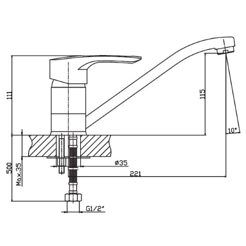 Кухонный смеситель Haiba Hansberg 004 satin HB0181 (attach2 1108)