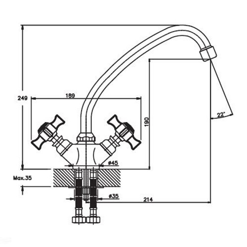 Смеситель для кухни Haiba Zeus 271 HB0428 (attach1 886)