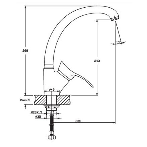 Смеситель для кухни HAIBA GERMES 777 HB0144 (attach1 982)