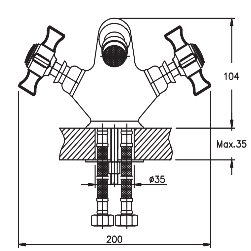 Смеситель для биде HAIBA ZEUS 162 HB0426 (attach1 4026)