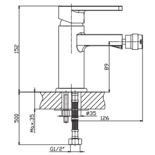 Смеситель для биде HAIBA GUDINI 002 HB0146 (attach1 3984)