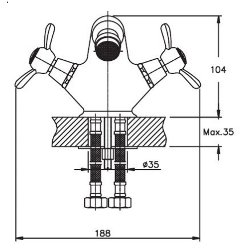 Смеситель для биде HAIBA VILTA 162 HB0386 (attach1 3375)