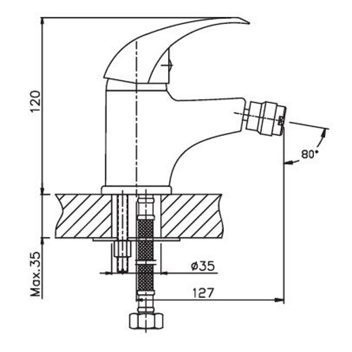 Смеситель для биде Haiba Premiere 002 HB0345 (attach1 1058)