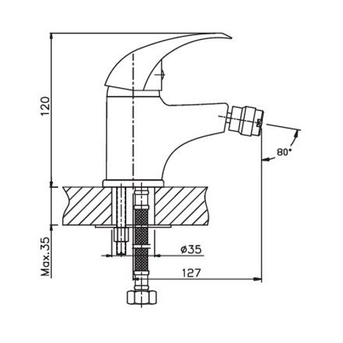 Смеситель для биде Haiba Luxor 002 HB0750 (attach1 974)