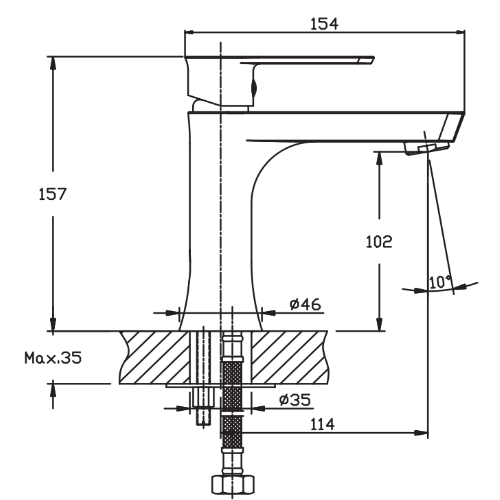 Смеситель для умывальника HAIBA HOUSTON 001 HB0228 (attach1 817)