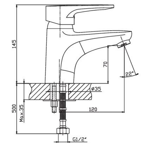 Смеситель для раковин Haiba Opus 001 HB0326 (attach1 1114)