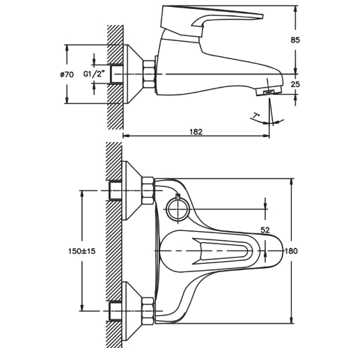 Смеситель для ванны HAIBA OPUS 009 EURO HB0333 (attach1 3703)
