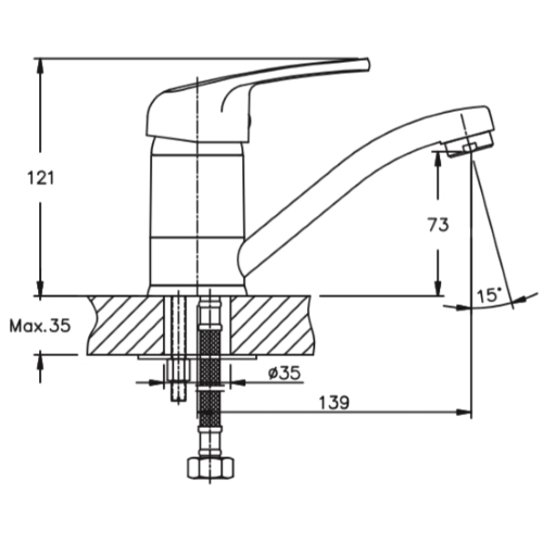 Смеситель для умывальника HAIBA MAGIC 004-15 CM BLACK HB0689 (attach1 3571)
