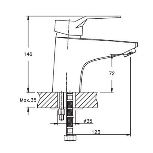 Смеситель для раковин Haiba Zeon 001 HB0406 (attach1 1126)