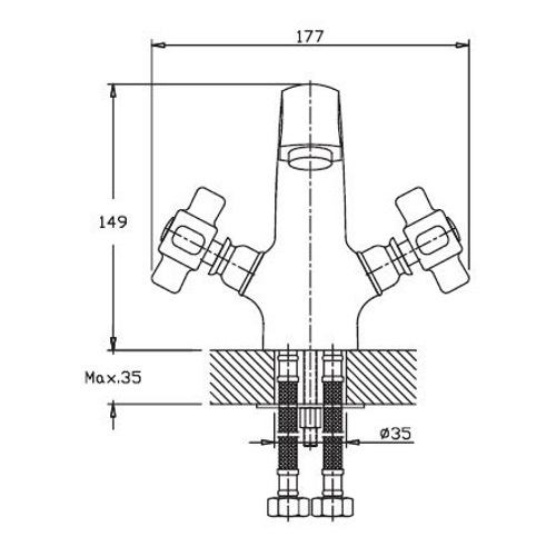 Смеситель для раковин Haiba Odyssey 161 HB0306 (attach1 1008)