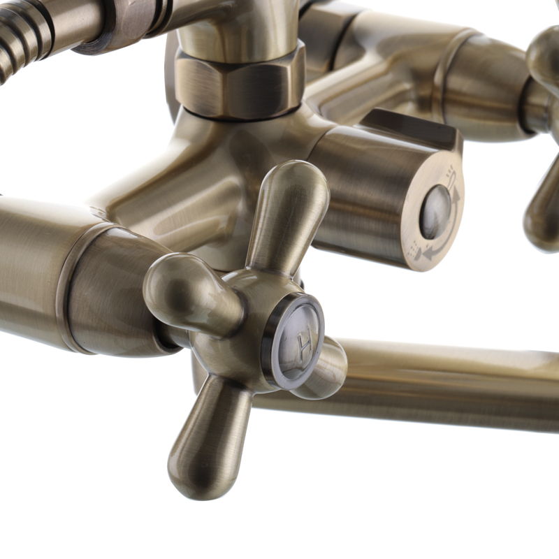 Смеситель для ванны HAIBA DOMINOX 140 EURO BRONZE HB0062 (attach2 2841)