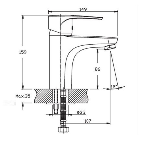 Смеситель для раковины HAIBA XIDE 001 HB0400 (attach1 964)
